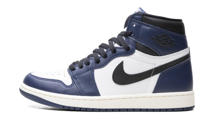 Air Jordan Navy, Black & White High-Top Sneakers