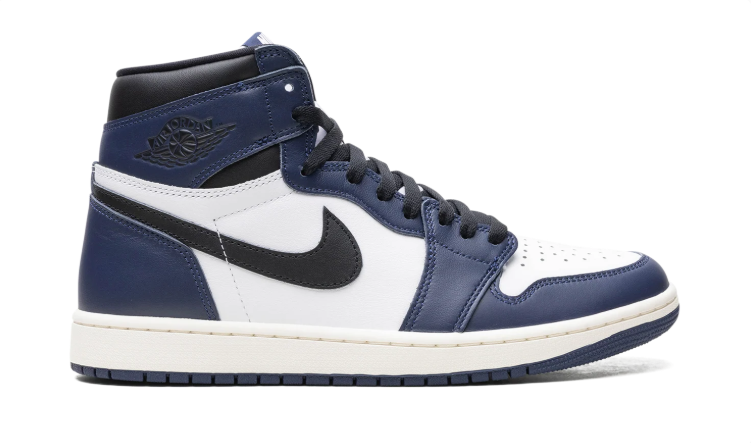 Air Jordan Navy, Black & White High-Top Sneakers