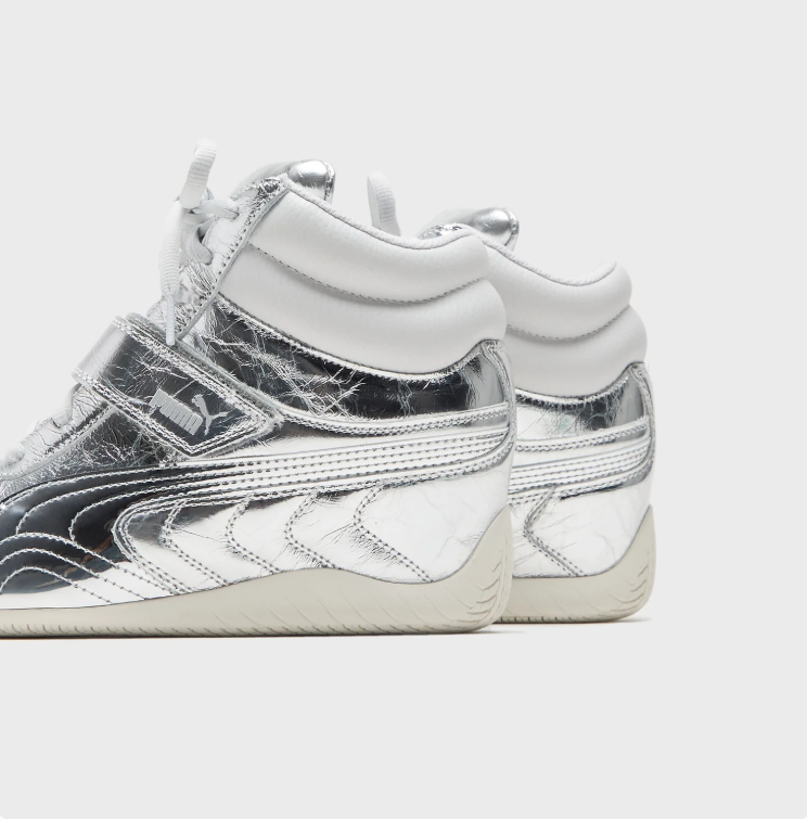 Puma Hi-Top Sneaker – Mirror Silver/White