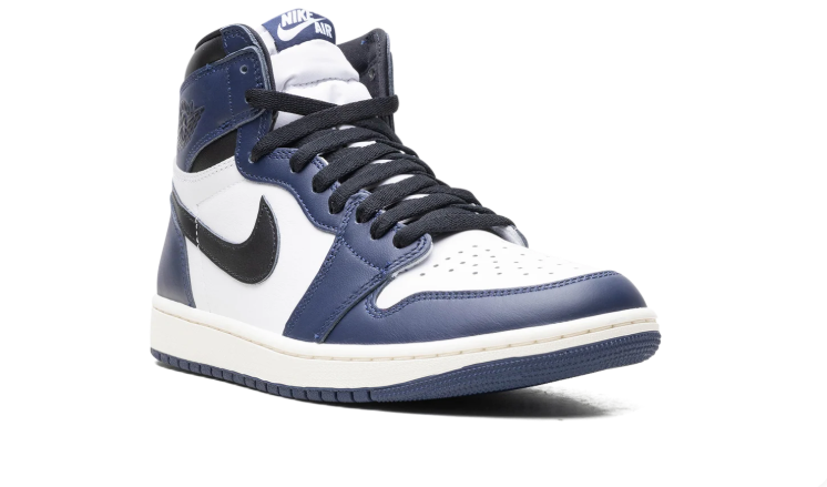 Air Jordan Navy, Black & White High-Top Sneakers