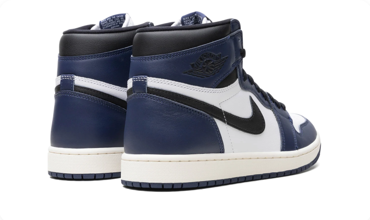 Air Jordan Navy, Black & White High-Top Sneakers